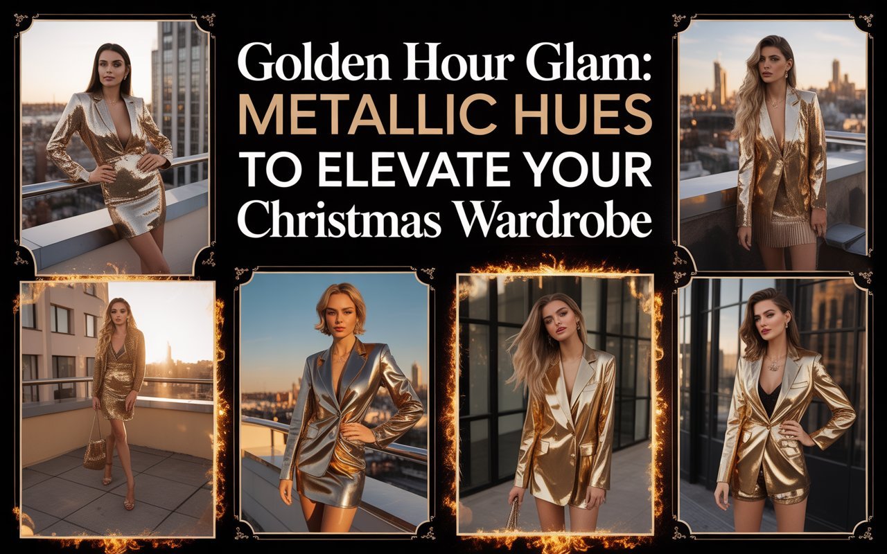 Golden Hour Glam: Metallic Hues to Elevate Your Christmas Wardrobe